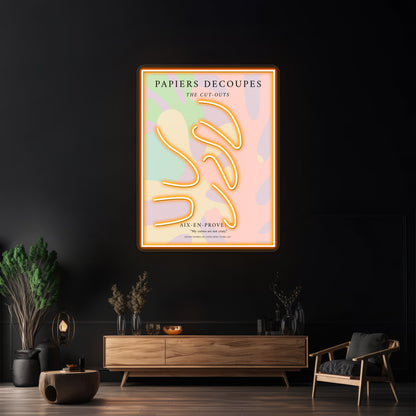 Matisse Inspired Art Denish Pastel Decor Exhibition Wall Artwork Neon Signs