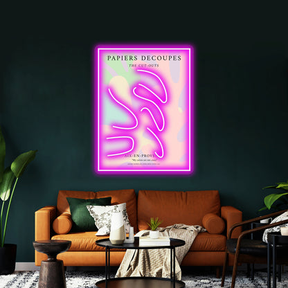 Matisse Inspired Art Denish Pastel Decor Exhibition Wall Artwork Neon Signs