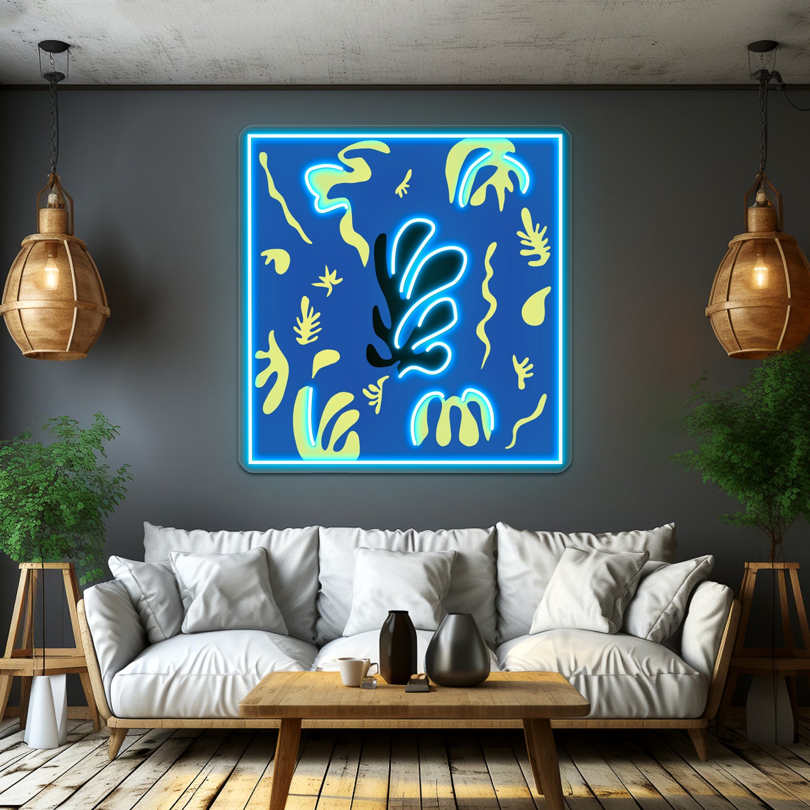 Matisse Leaves Cut Out 2 Wall Artwork Neon Signs | Shineneon