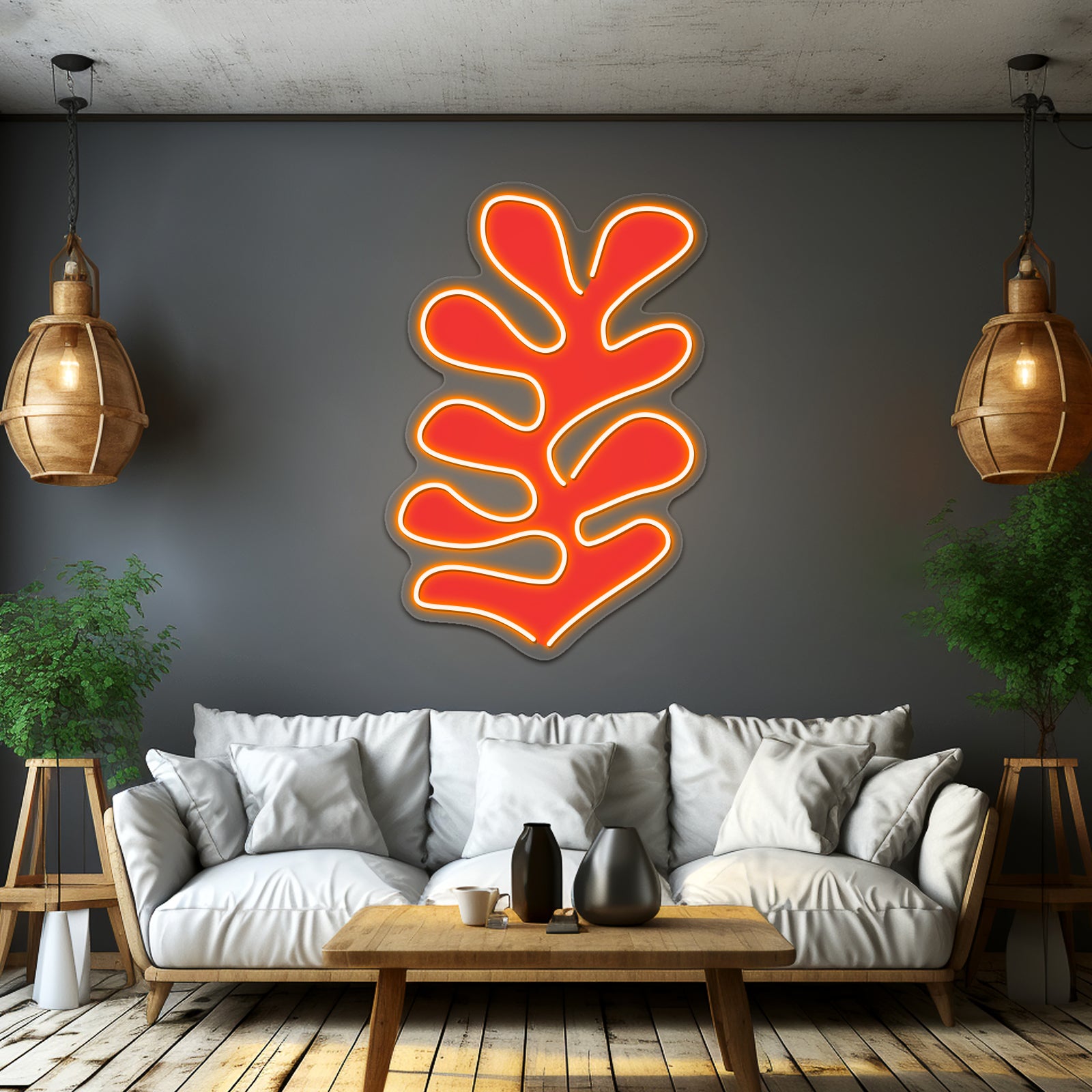 Matisse Leaves Cut Out 3 Wall Artwork Neon Signs | Shineneon