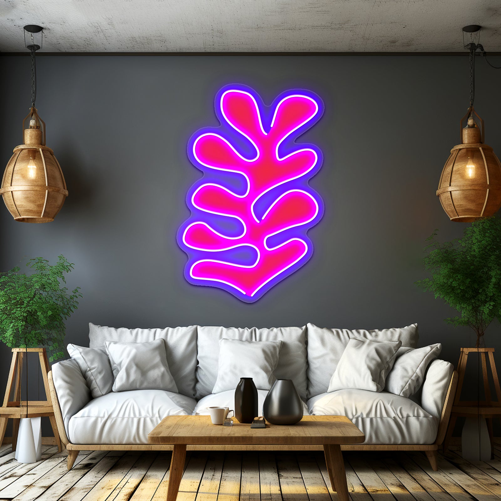 Matisse Leaves Cut Out 3 Wall Artwork Neon Signs | Shineneon