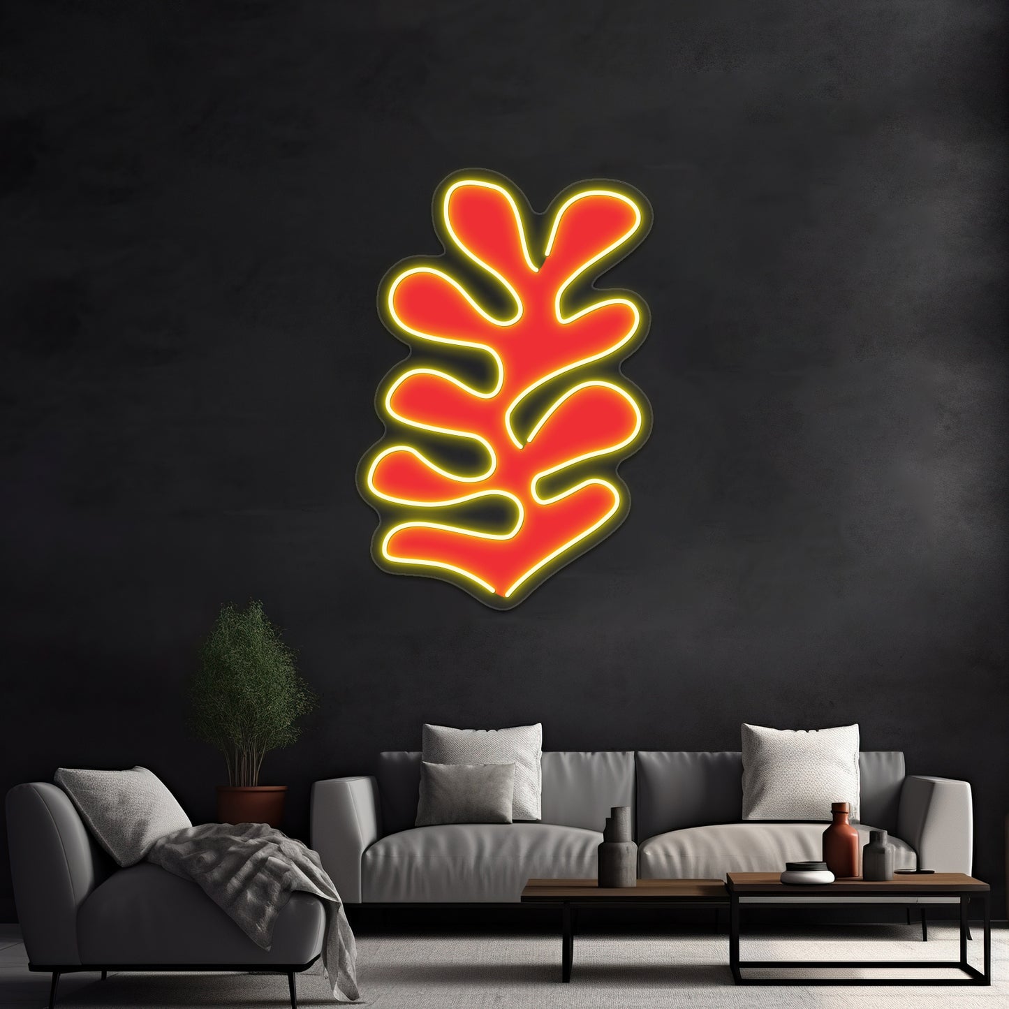 Matisse Leaves Cut Out 3 Wall Artwork Neon Signs