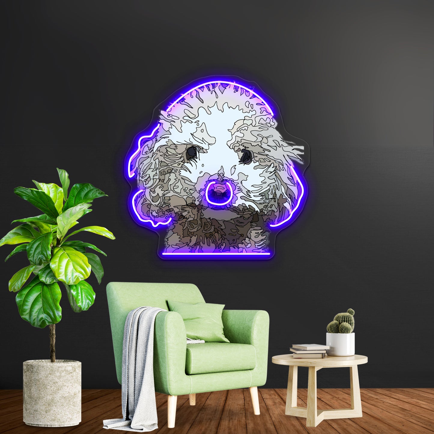 Matlipoo Pop Art Portrait Artwork Neon Wall Signs