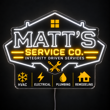 MATT'S SERVICE CO. Custom LED Neon Sign