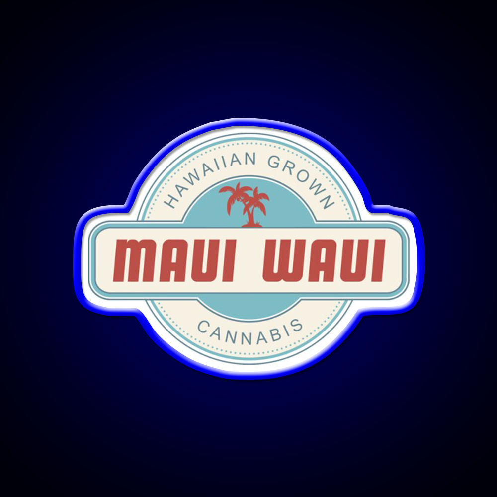 Maui Waui Hemp Inspired Green Leaf Led Neon Sign Rgb Color - LED neon sign view 5