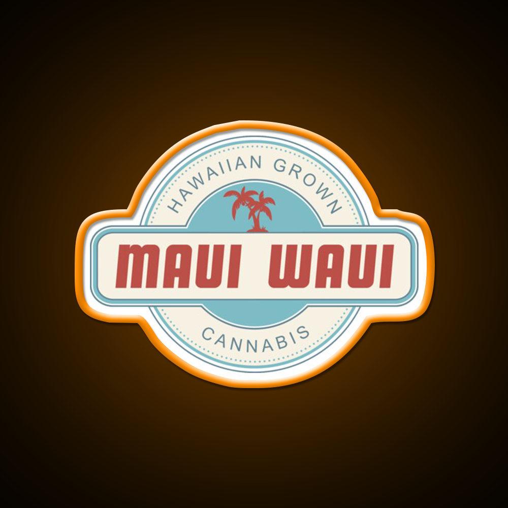 Maui Waui Hemp Inspired Green Leaf Led Neon Sign Rgb Color - LED neon sign view 6
