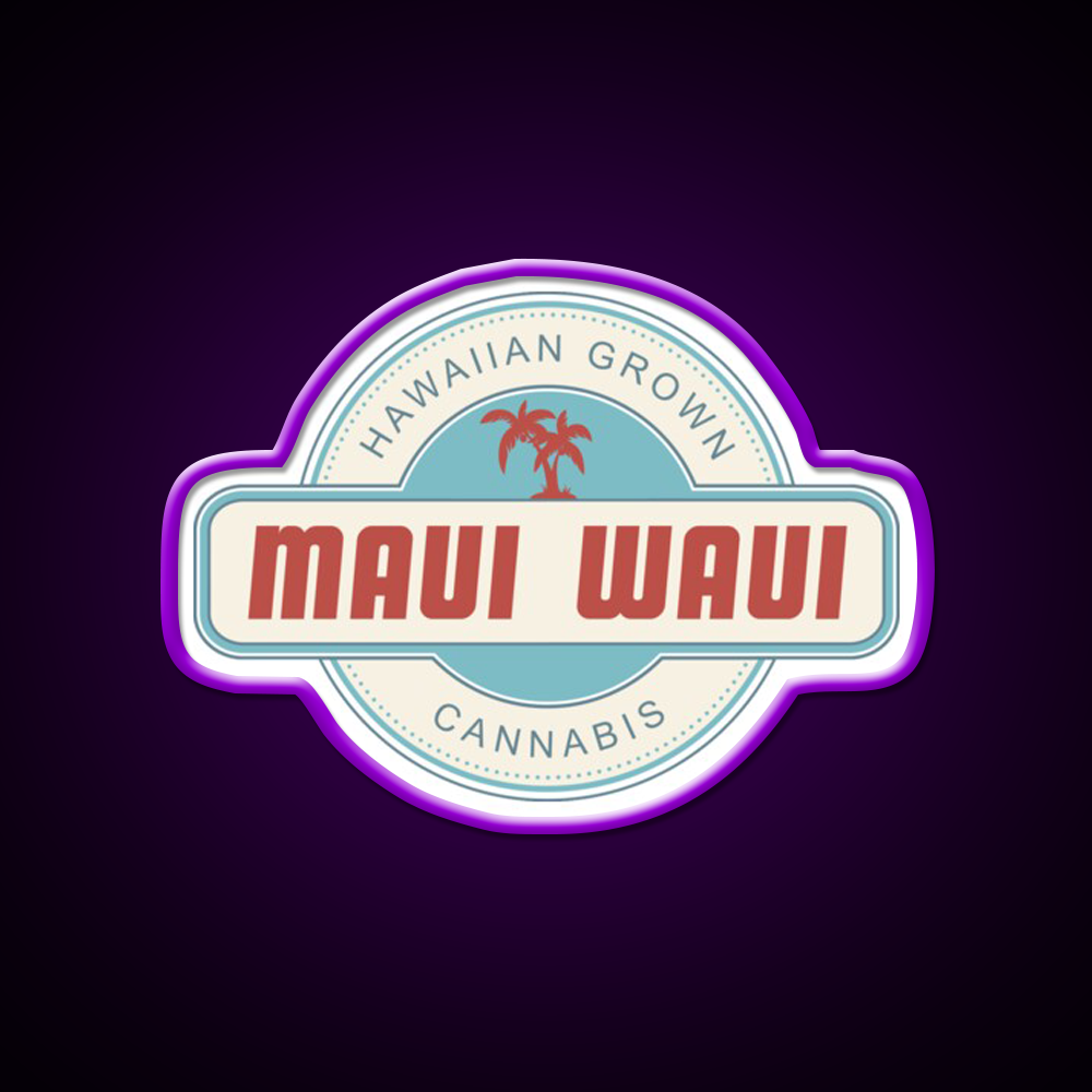Maui Waui Hemp Inspired Green Leaf Led Neon Sign Rgb Color - LED neon sign view 9