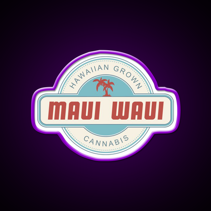 Maui Waui Hemp Inspired Green Leaf Led Neon Sign Rgb Color - LED neon sign view 9