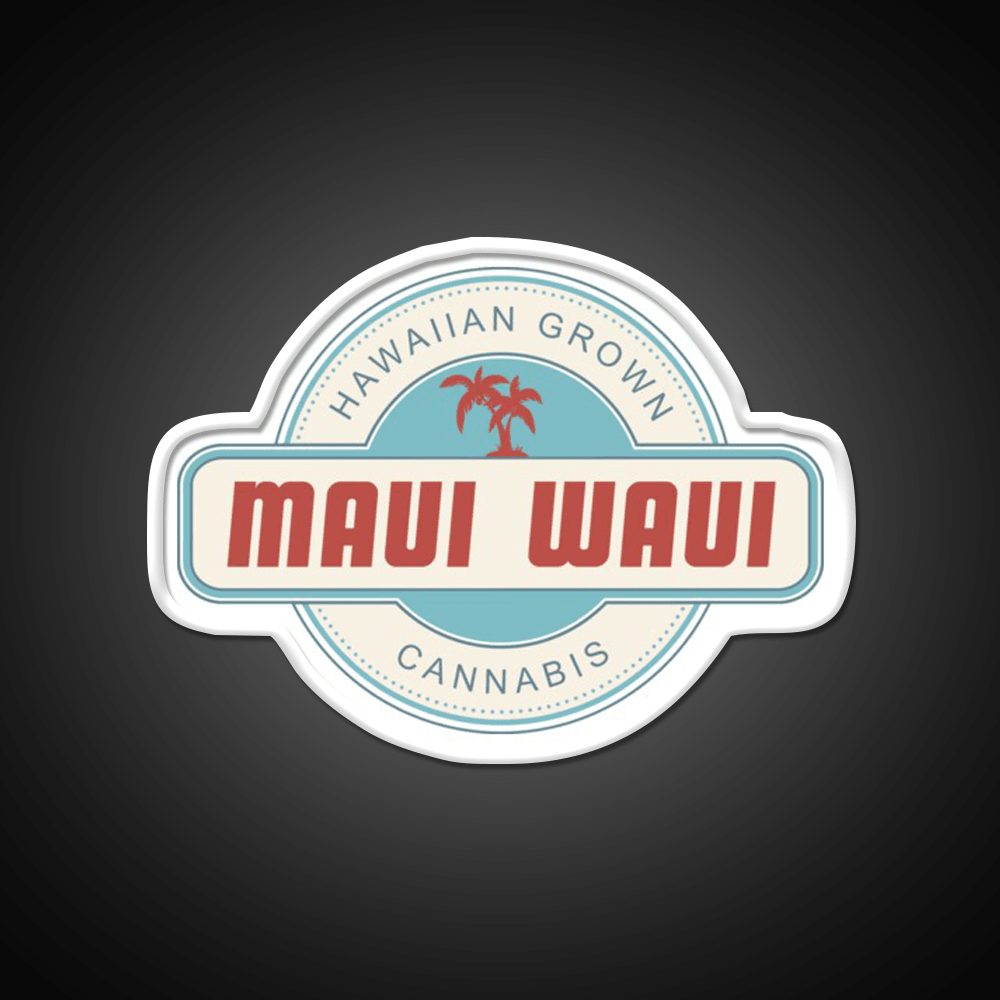 Maui Waui Hemp Inspired Green Leaf Led Neon Sign Rgb Color - Shineneon