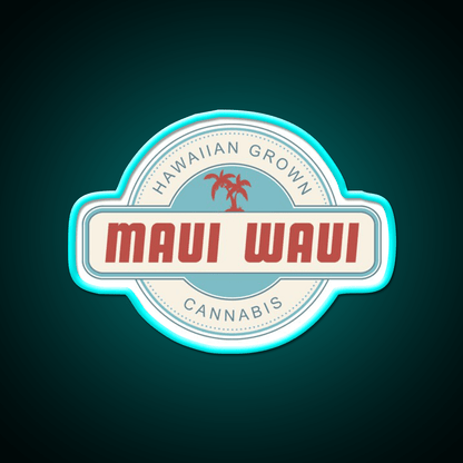 Maui Waui Hemp Inspired Green Leaf Led Neon Sign Rgb Color - Shineneon