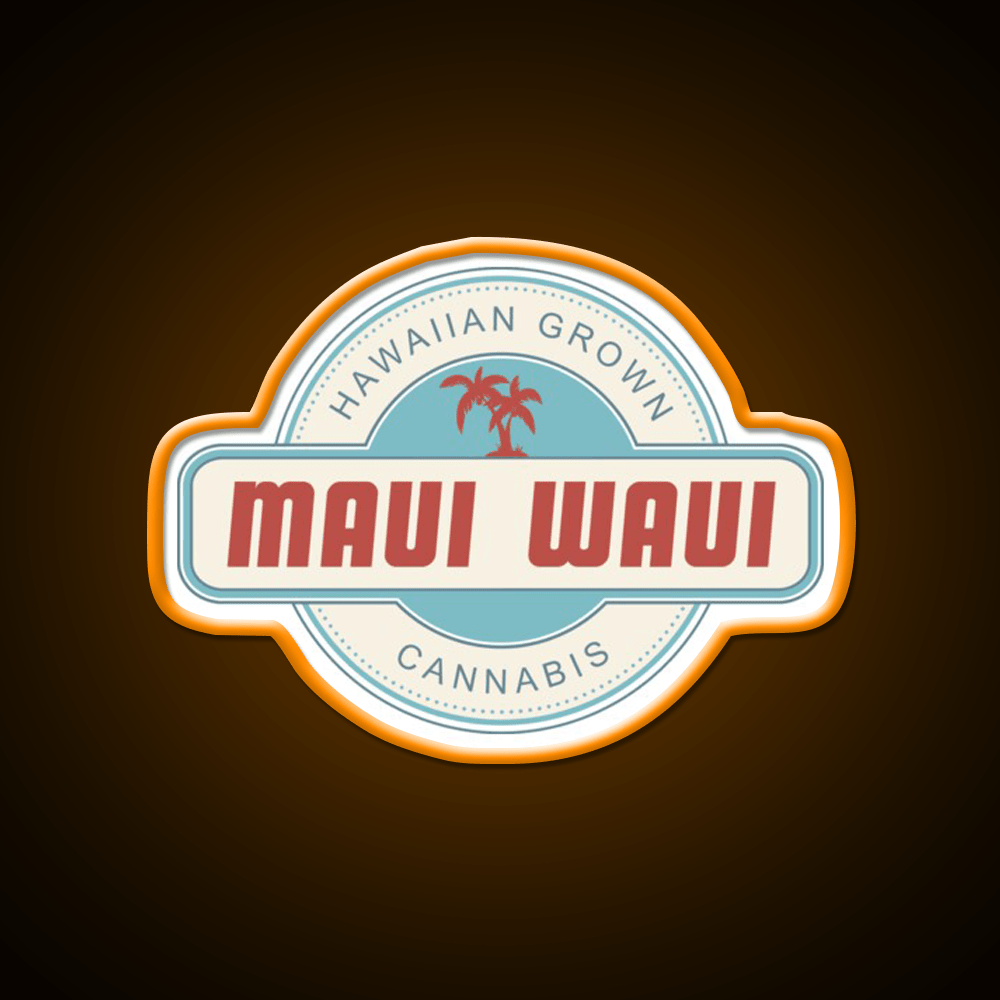 Maui Waui Hemp Inspired Green Leaf Led Neon Sign Rgb Color - Shineneon