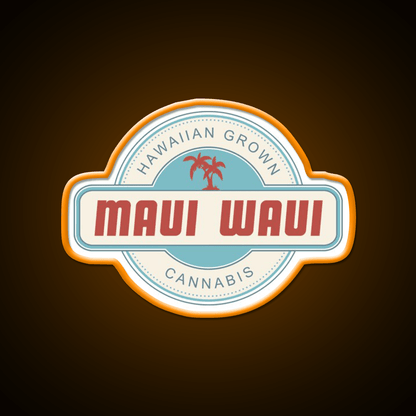 Maui Waui Hemp Inspired Green Leaf Led Neon Sign Rgb Color - Shineneon