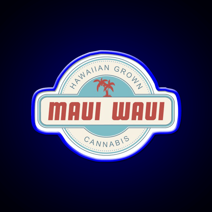Maui Waui Hemp Inspired Green Leaf Led Neon Sign Rgb Color - Shineneon