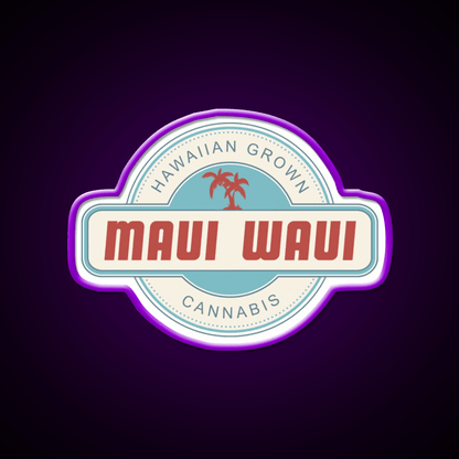 Maui Waui Hemp Inspired Green Leaf Led Neon Sign Rgb Color - Shineneon