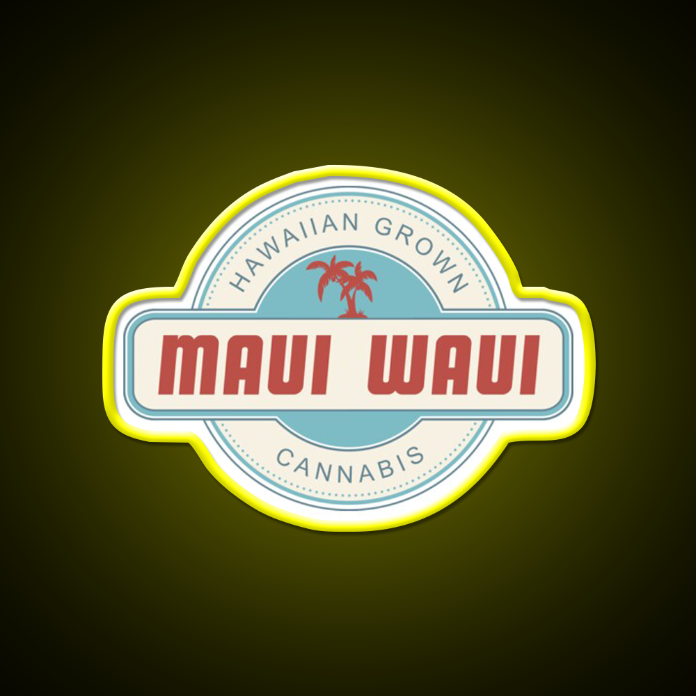 Maui Waui Hemp Inspired Green Leaf Led Neon Sign Rgb Color - LED neon sign view 7