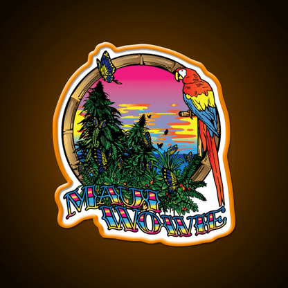 Maui Wowie Strain Art Hemp Inspired Green Leaf Led Neon Sign Rgb Color - Shineneon