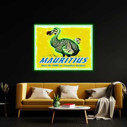Mauritius Vintage Travel And Tourism Advertising Print Wall Artwork Neon Signs | Shineneon