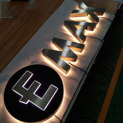 Max 3D Backlit Letters Business Metal Led Sign - Shineneon