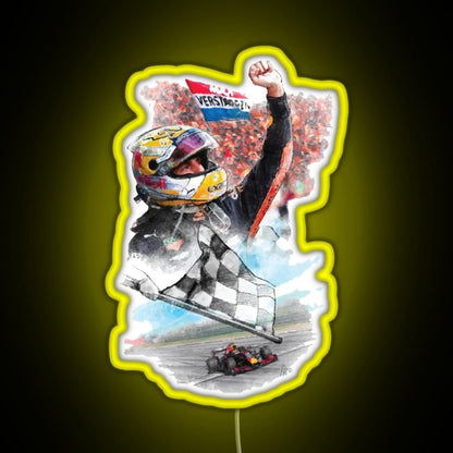 Max Verstappen Graphic Drawing F1 2021 Rgb Led Neon Sign Pop Wall Art - Shineneon