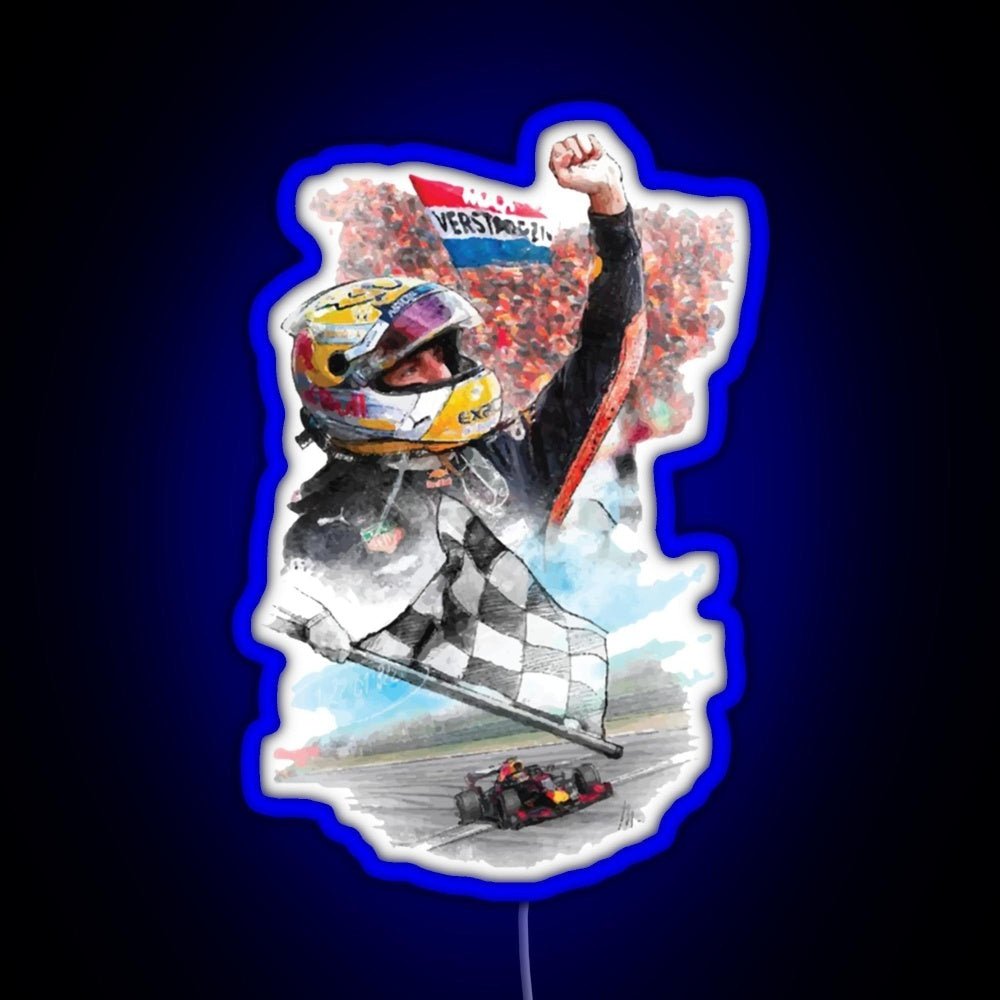 Max Verstappen Graphic Drawing F1 2021 Rgb Led Neon Sign Pop Wall Art - Shineneon