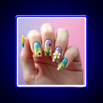Maximalist Spring Nails 3D Rainbow Art Nail Salon Led Neon Sign Rgb Color - Shineneon