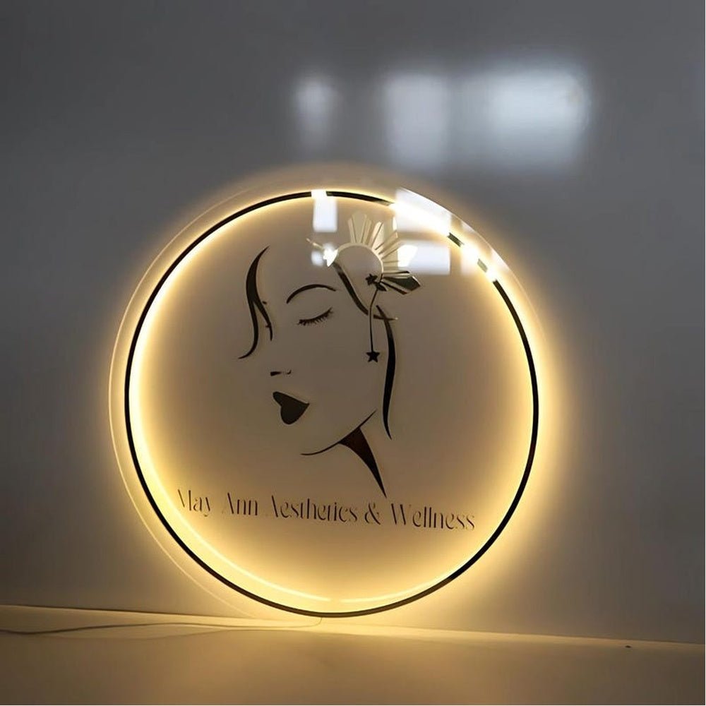 May Anne Aesthetice Wellness Acrylic Business Logo Sign - Shineneon