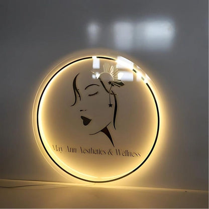 May Anne Aesthetice Wellness Acrylic Business Logo Sign - Shineneon