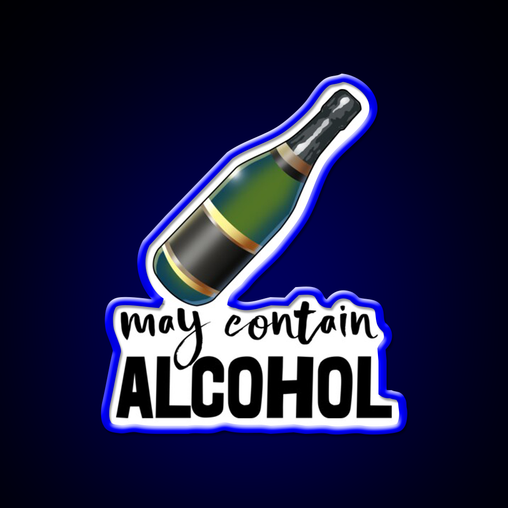 May Contain Alcohol Man Cave Bar Led Neon Sign Rgb Color