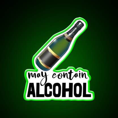 May Contain Alcohol Man Cave Bar Led Neon Sign Rgb Color