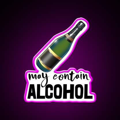 May Contain Alcohol Man Cave Bar Led Neon Sign Rgb Color