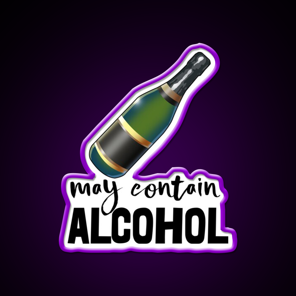 May Contain Alcohol Man Cave Bar Led Neon Sign Rgb Color