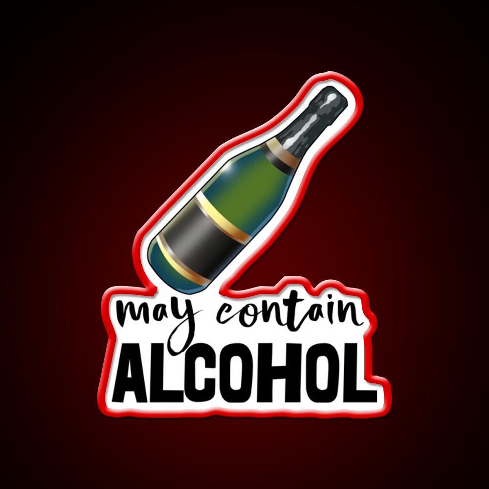 May Contain Alcohol Man Cave Bar Led Neon Sign Rgb Color