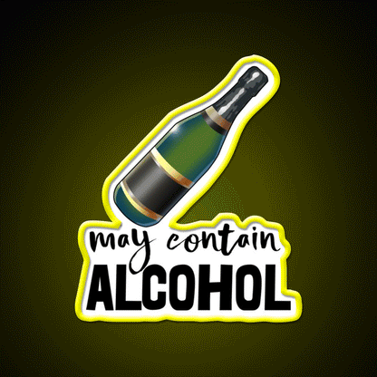 May Contain Alcohol Man Cave Bar Led Neon Sign Rgb Color