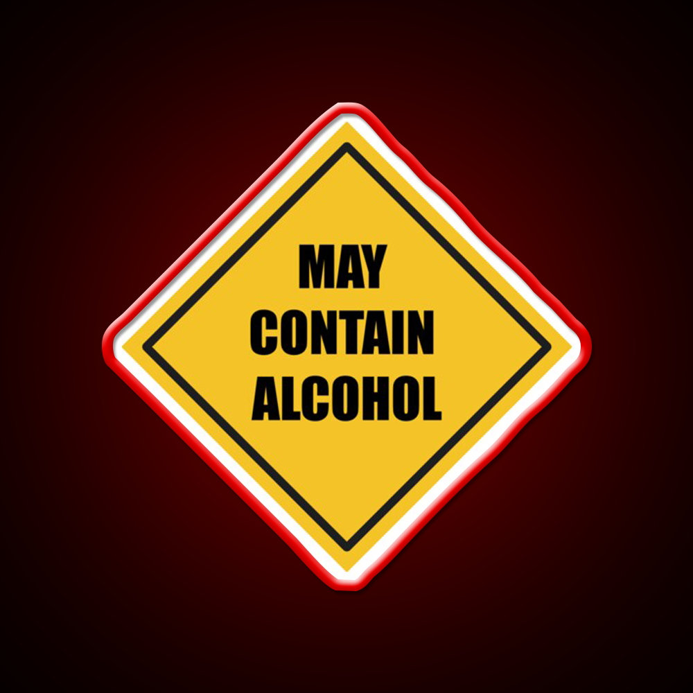 May Contain Alcohol Sign Whiskey Drink Bar Led Neon Sign Rgb Color
