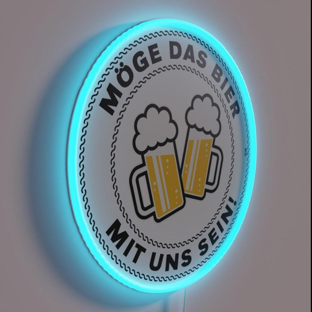 May The Beer Be With Us Saying 3c Pos Rgb Led Neon Sign - LED neon sign close-up detail