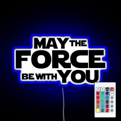 May The Force Be With You Graphics Rgb Led Neon Sign Pop Wall Art