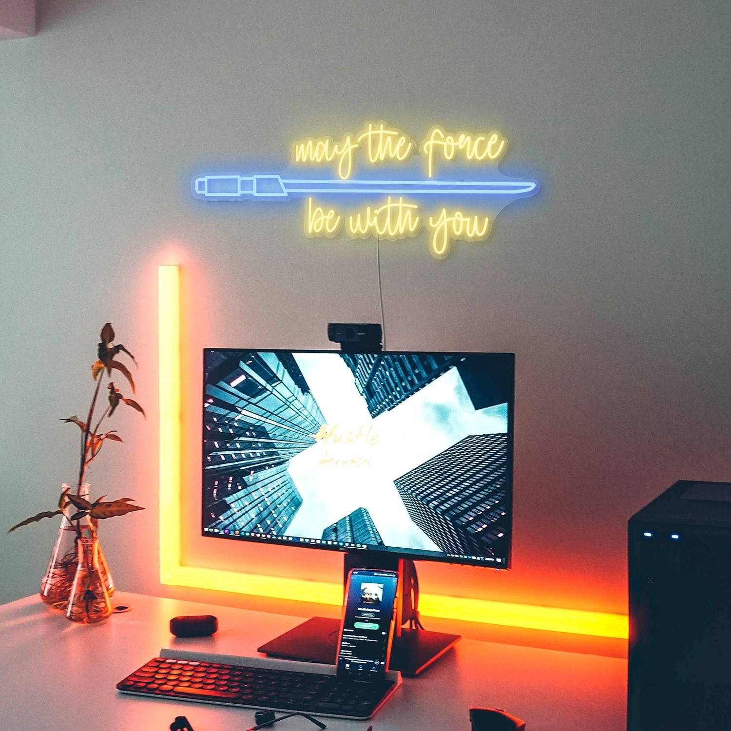 May The Force Be With You Lightsaber Led Neon Signs Wall Art | Shineneon