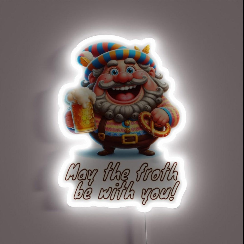 May The Froth Be With You Rgb Led Neon Sign Bar Wall Decor