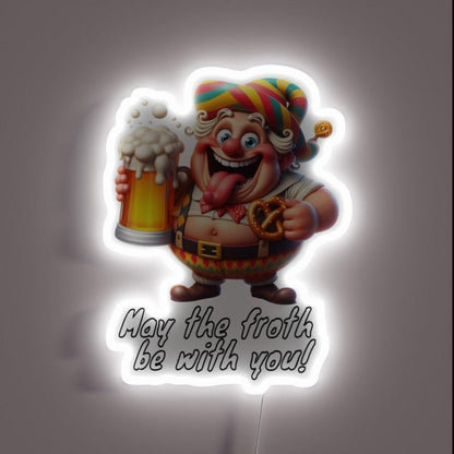 May The Froth Be With You Rgb Led Neon Sign Restaurant Wall Art - Custom LED neon sign front view