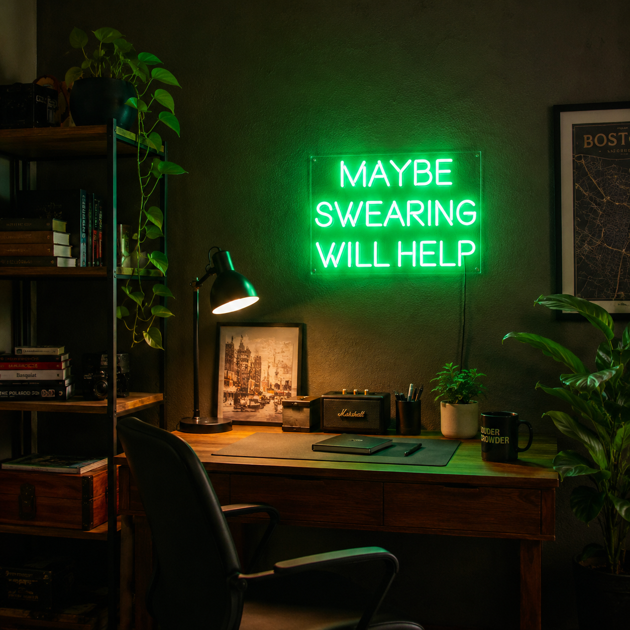 Maybe Swearing Will Help LED Neon Sign - 05 Color Grid