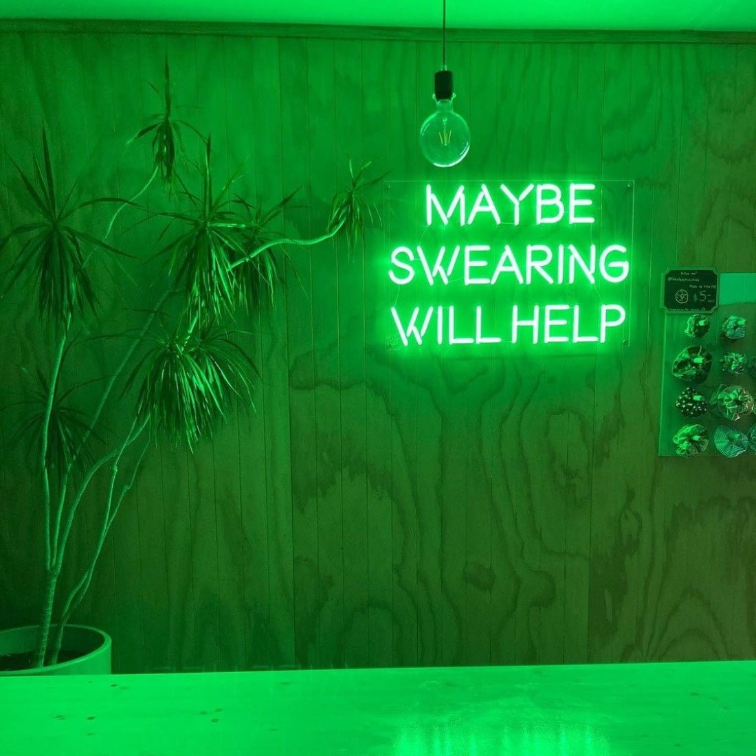 Maybe Swearing Will Help Led Sign Business Neon Sign - Shineneon