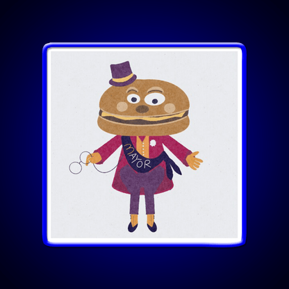 Mayor Mccheese Fast Food Led Neon Sign For Burger Place Rgb Color - Shineneon