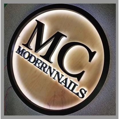Mc Modern Nails 3D Backlit Channel Letters Led Light Sign - Shineneon
