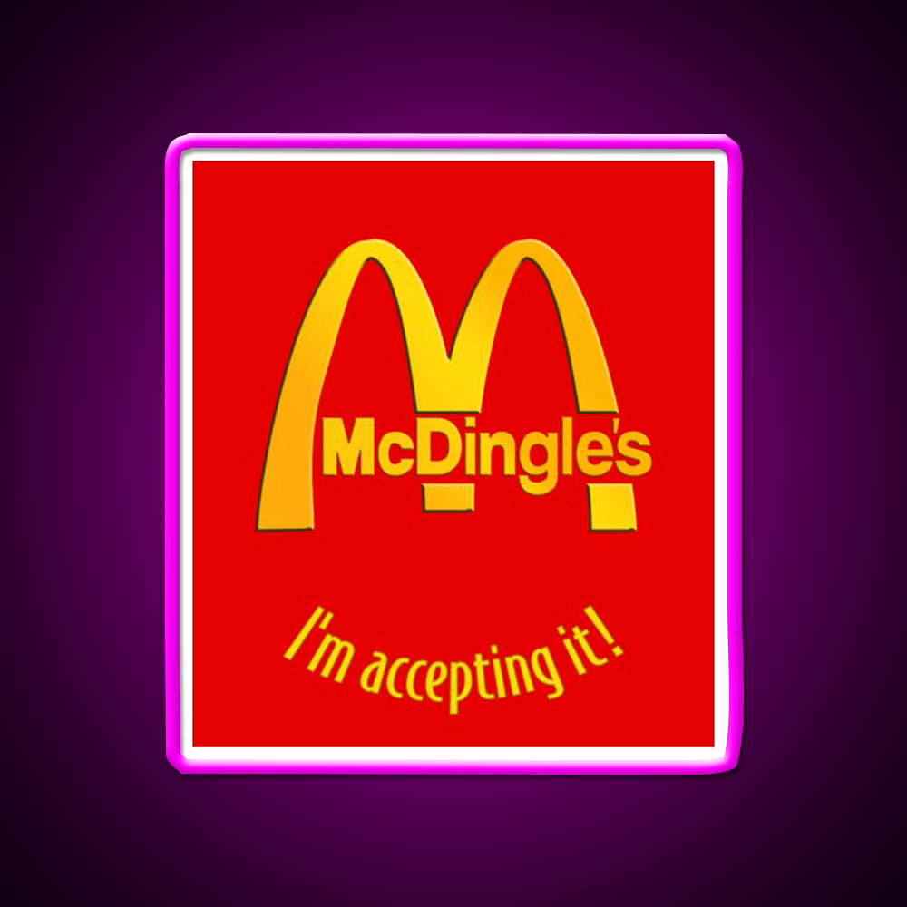 Mcdingles Family Friendly Shirt Fast Food Led Neon Sign For Burger Place Rgb Color - Shineneon