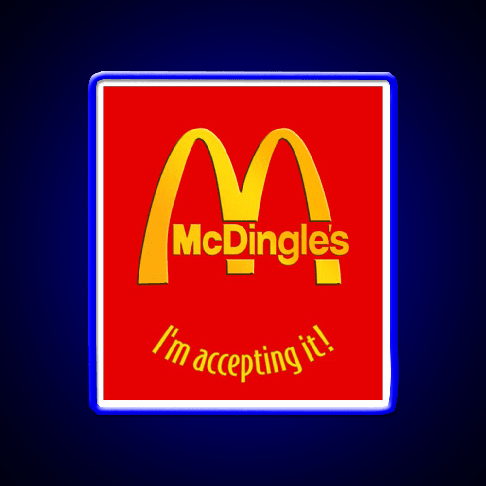 Mcdingles Family Friendly Shirt Fast Food Led Neon Sign For Burger Place Rgb Color - Shineneon