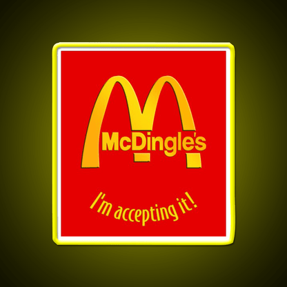 Mcdingles Family Friendly Shirt Fast Food Led Neon Sign For Burger Place Rgb Color - Shineneon