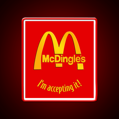 Mcdingles Family Friendly Shirt Fast Food Led Neon Sign For Burger Place Rgb Color - Shineneon