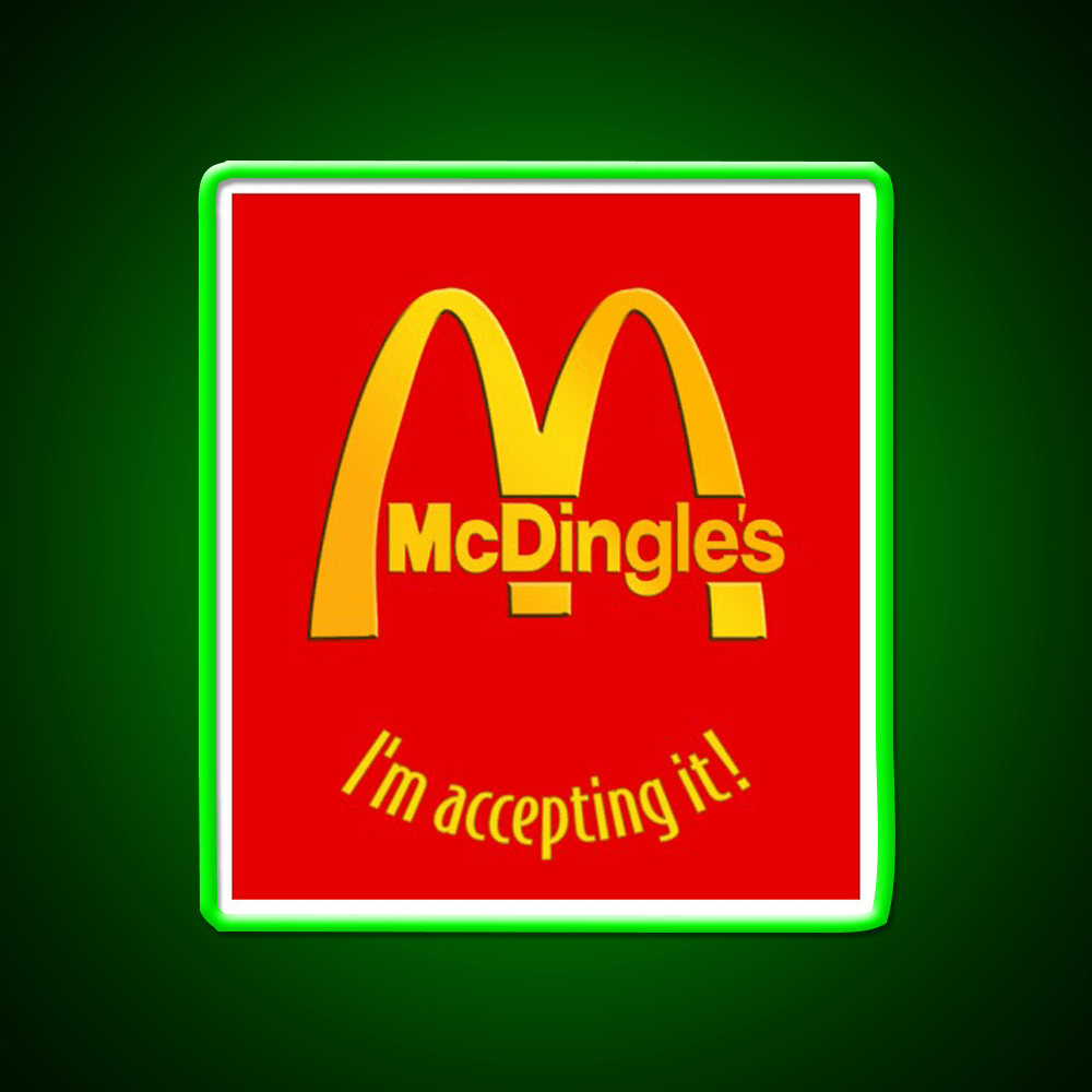 Mcdingles Family Friendly Shirt Fast Food Led Neon Sign For Burger Place Rgb Color - Shineneon