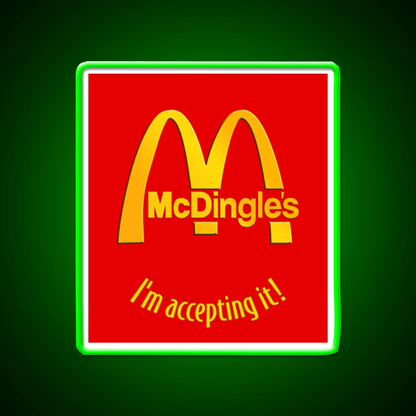 Mcdingles Family Friendly Shirt Fast Food Led Neon Sign For Burger Place Rgb Color - Shineneon