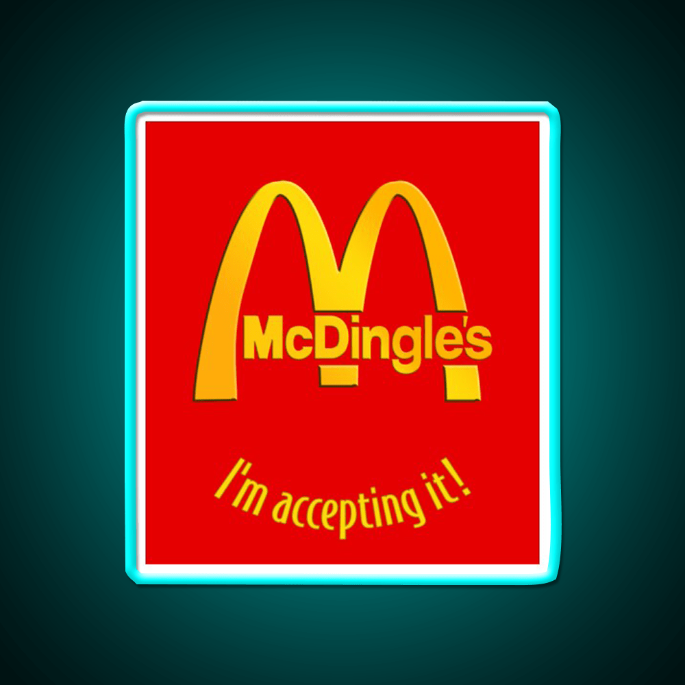 Mcdingles Family Friendly Shirt Fast Food Led Neon Sign For Burger Place Rgb Color - Shineneon